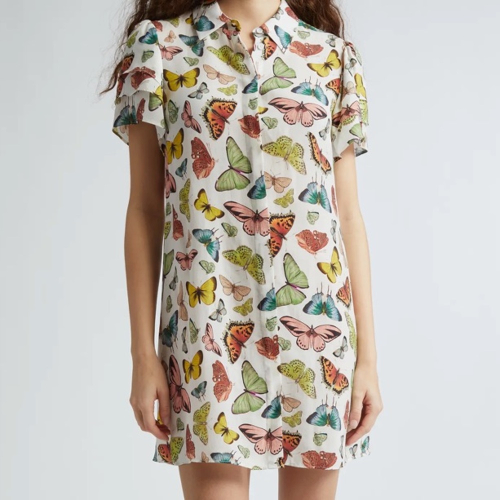 Alice + Olivia Multicolor Butterfly Mini Dress